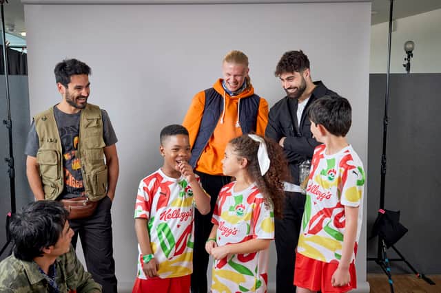Young fans surprised by Erling Haaland, Joško Gvardiol, İlkay Gündoğan for Kellogg shoot