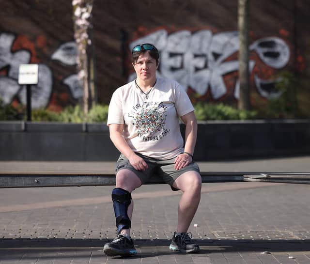 GB paralympic athlete Megan Giglia who is homeless and cant get a home through Stockport Homes