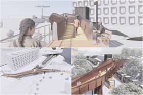 New pedestrian routes including a footbridge to Bury’s Metrolink will be the ‘first stage’ a huge £80m transformation