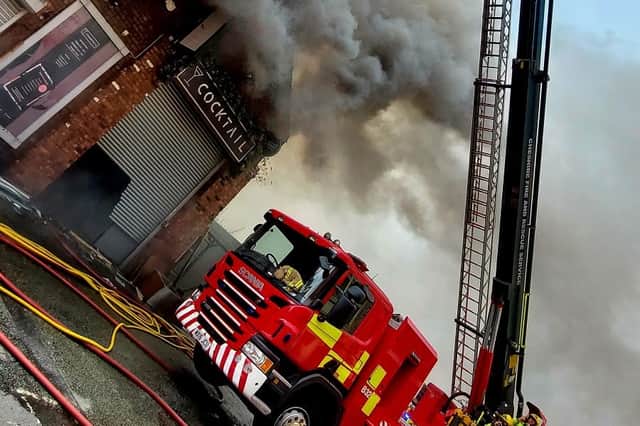 At the height of the blaze eight fire engines were dispatched to help control the blaze. 