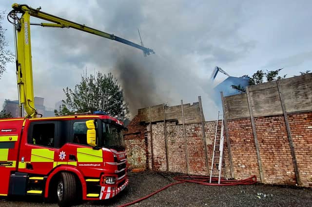 Photos taken yesterday show the devastating aftermath of the fire which ripped through the derelict building. 