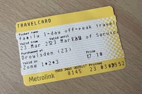 Metrolink family ticket bought at Droylsden