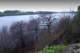 Police have cordoned off an area at Rivington reservoir