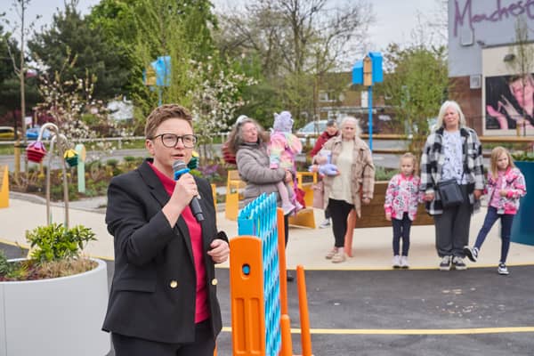 The opening of Gorton square, next to Gorton market