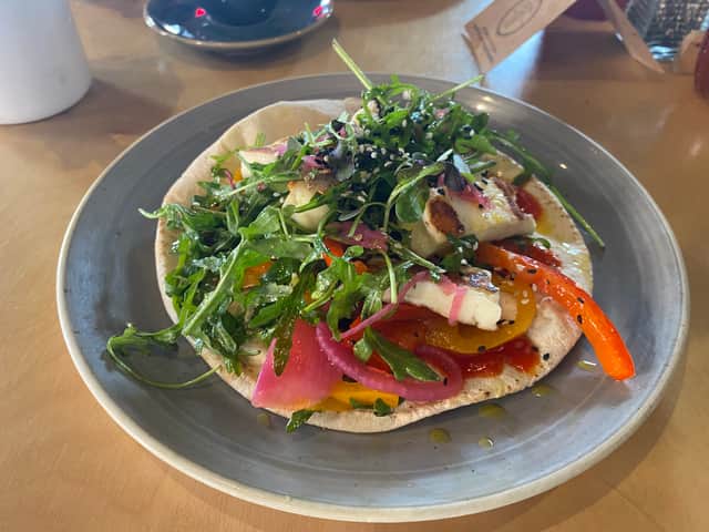 Halloumi & Pepper flatbread