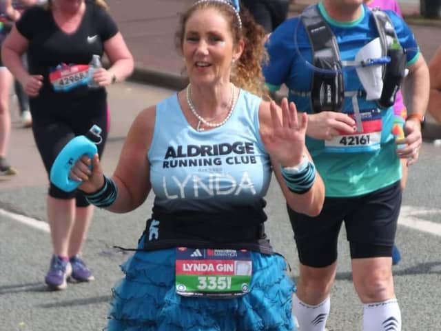 Lynda Elmore at the Manchester Marathon 2024