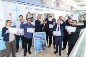 Airport Academy learners celebrate the completion of their course.