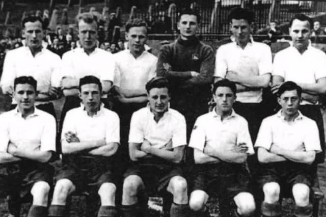 A young Ernie playing for PNE - seated on the far right