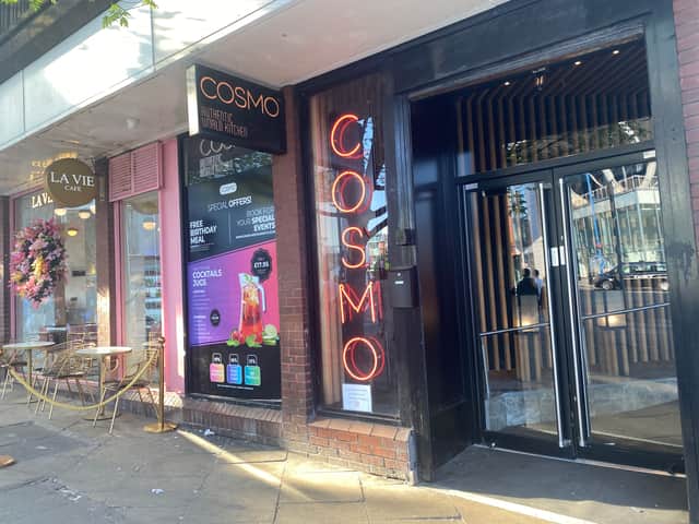 Exterior of Cosmo all you can eat buffet in Manchester