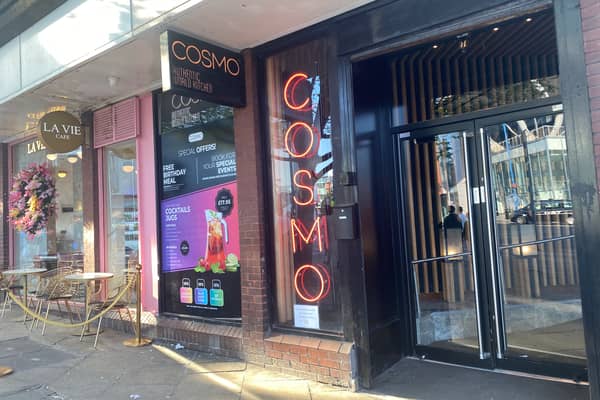 Exterior of Cosmo all you can eat buffet in Manchester