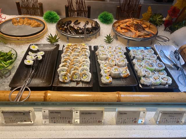 Sushi at Cosmo all you can eat buffet in Manchester