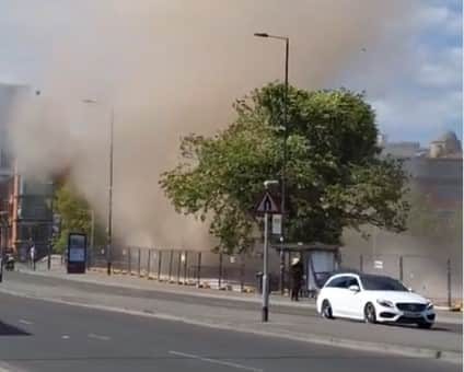 The dust devil in Manchster. Image: Adam Riding (MEN Media)