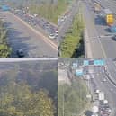 Traffic on the M60 near the Trafford Centre was stopped due to a police-led incident