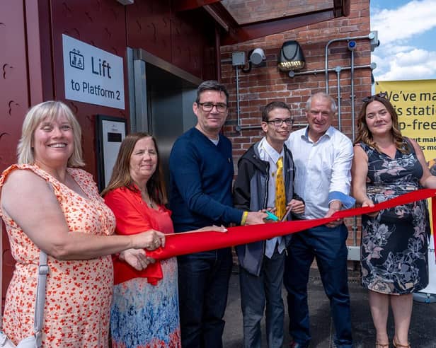 Andy Burnham cuts ribbon at Irlam