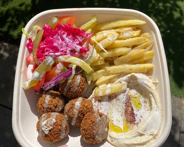 Falafel platter from Habib's