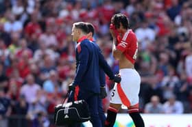 Leny Yoro was injured in Manchester United's recent defeat to West Ham