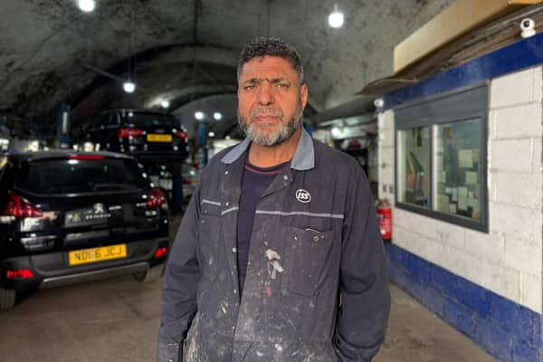 Ramadan Nashnush who owns Nash's garage on Blackfriars Road, Salford