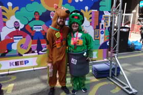 Elaine and Ian running outfits