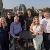 Northern mayors, including North East Mayor Kim McGuinness (front, second right) and former athlete Sir Brendan Foster (front, second left), whose 'Great North Run' brand has been harnessed for the new investment partnership 