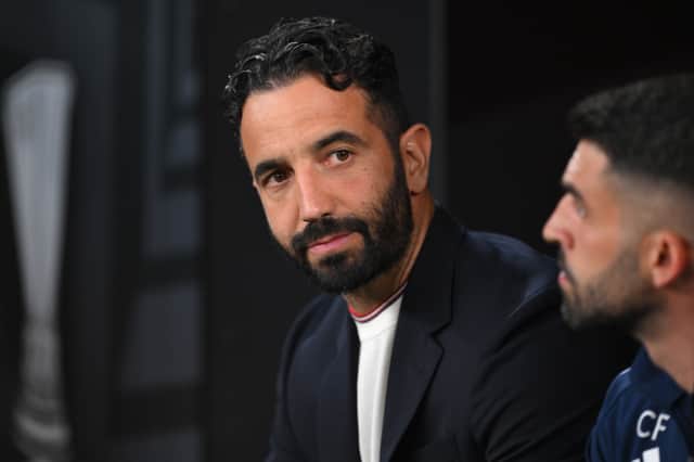 A dejected Ruben Amorim at the Europa League final | Getty Images