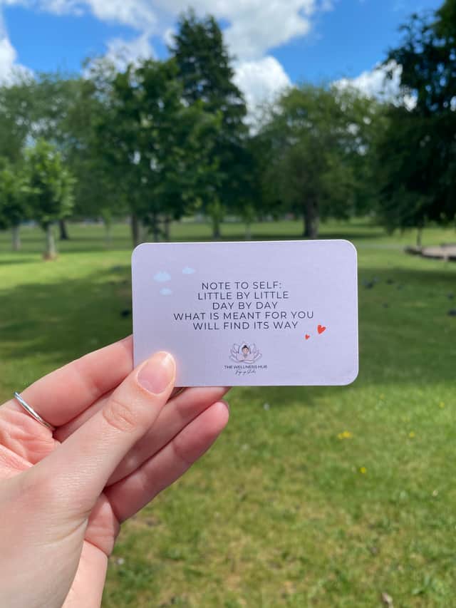 Cards given by The Wellness Hub