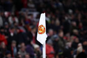  A corner flag is seen during the Premier League match between Manchester United and Tottenham Hotspur at Old Trafford on January 14, 2024 in Manchester, England. 