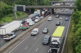 A HGV crash on the M62 is causing 45 minute delays in rush hour traffic this morning. 