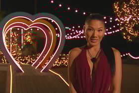 Sophie Lee upon exiting the Love Island villa. Credit: ITV