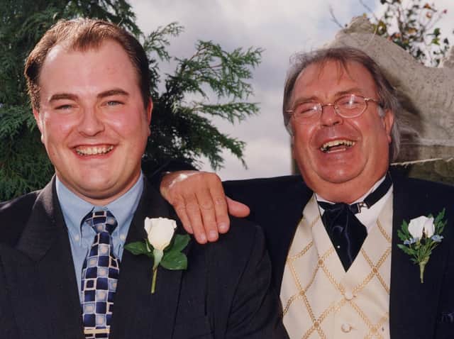 Danny McAllister with his father