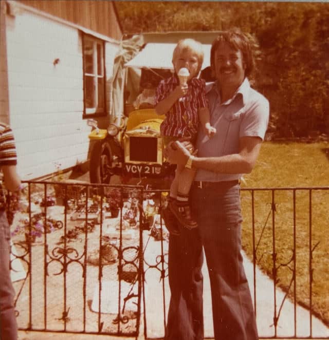 Kristian Griffiths with his father