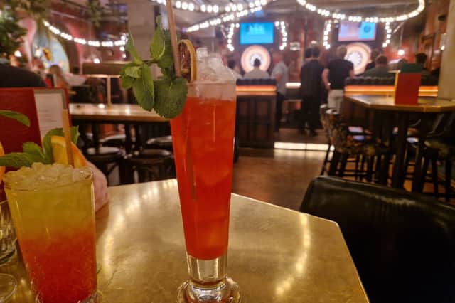 Just Peachy is a perfectly peachy delight featuring smooth Patrón Reposado tequila, succulent peach liqueur, a hint of sweet grenadine, and a splash of tropical pineapple.
