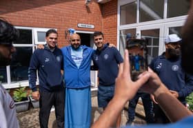 Rodri and Ederson of Manchester City visit the Official Supporters Club. Tuesday 10th June 2025.