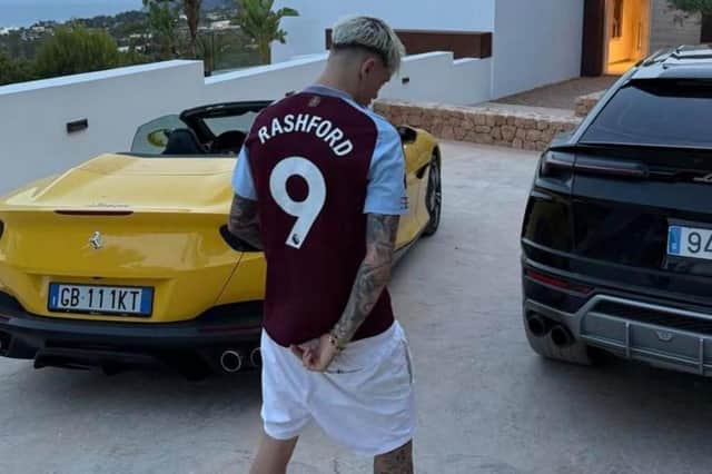Alejandro Garnacho posted this photo on Instagram of him wearing an Aston Villa shirt with Rashford on the back.