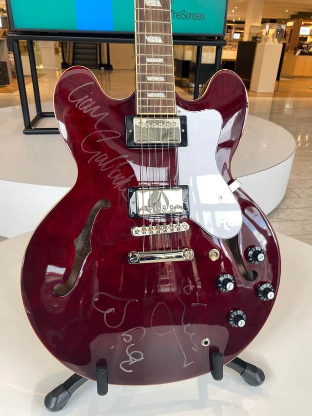 I saw a signed Oasis guitar at Selfridges in Manchester - Music for the ...
