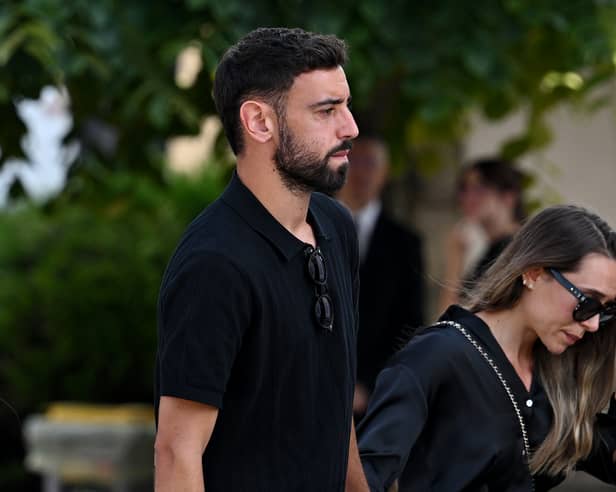 Bruno Fernandes attended the funeral of Diogo Jota and Andre Silva over the weekend