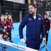 Jason Manford hosts a padel event with local school kids at Pure Padel Manchester