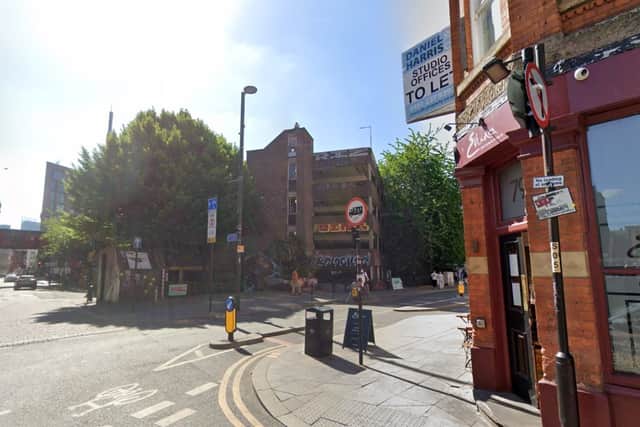 How the car park looks now, seen from the same spot on Thomas Street in the Northern Quarter