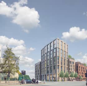 How the flats planned for the site of The Reno club in Moss Side, on Barnhill Street opposite the Heineken brewery, could look