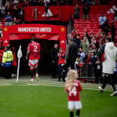 Victor Lindelof of Manchester United walks off at the end of  the Premier League match between Manchester United FC and Aston Villa FC at Old Trafford on May 25, 2025 in Manchester, United Kingdom. 