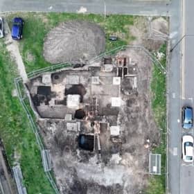 Aerial view of the Ferrous apartment block site, in Manchester's Piccadilly East area