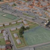 How the area around the new Golborne railway station might look once trains start stopping in 2027