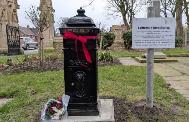 Post box to heaven installed at Bury Cemetery so you can send letters ...