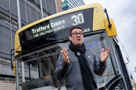 Andy Burnham and new Salford Bee Network 30 bus