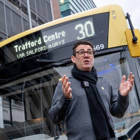 Andy Burnham and new Salford Bee Network 30 bus