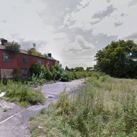 The last remaining houses on Parrot Street, pictured in 2009. It's thought they were abandoned in the 1990s