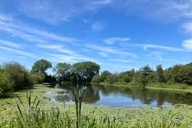 A picture of the 'Secret Lake' in Reddish, Stockport