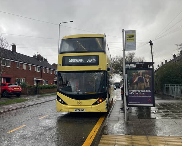 The 325 Bus in Brinnington, Stockport