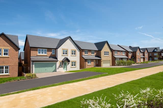 A CGI image of proposed new homes on land owned by Stockport Grammar School