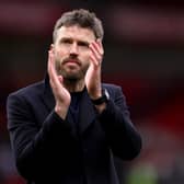 Michael Carrick applauds the Manchester United fans