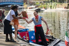 Coppola took to the canals to mark the launch of Domino's new Italianos range.